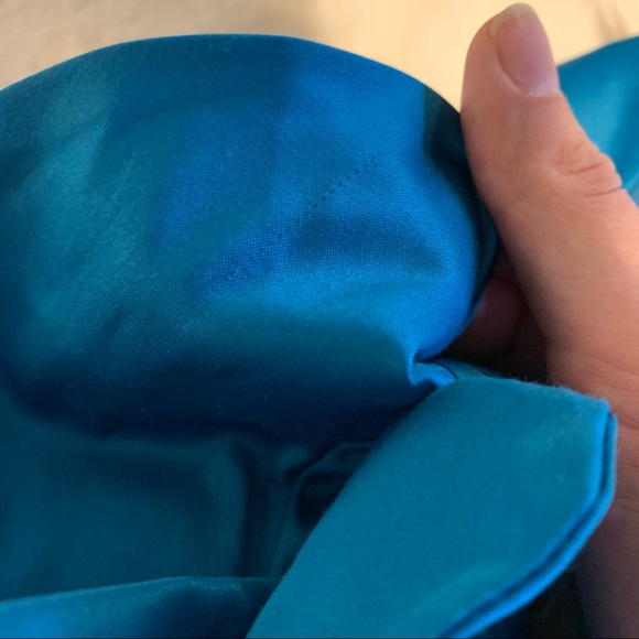 Blue One Shoulder Ruffle Cocktail Party Dress - Picture 5 of 15